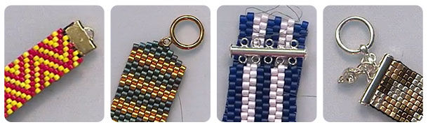 Seed bead bracelets with assorted terminators